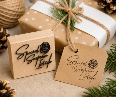 Logo/text branding stamps for gift tags South African Jozi Stamps webp
