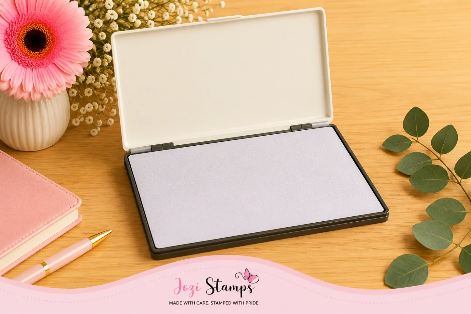 Shiny MP-3F Metal stamp pad 300x200mm for oversized traditional rubber stamps by Jozi Stamps webp.