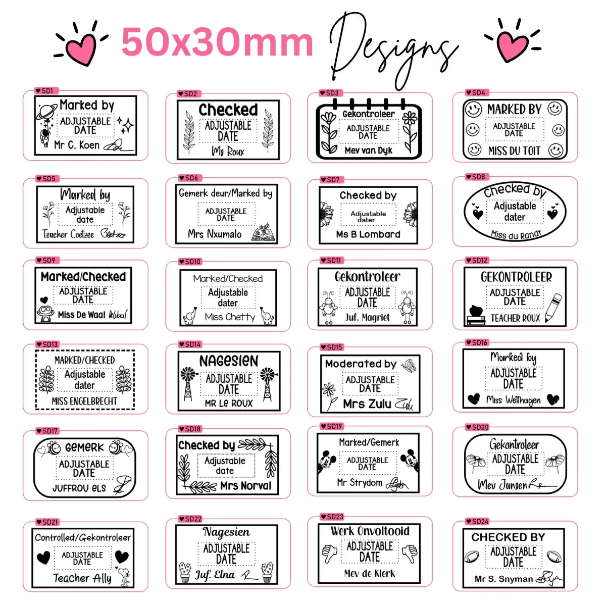 Shiny S-542D Teacher Stamp Designs Jozi Stamps webp