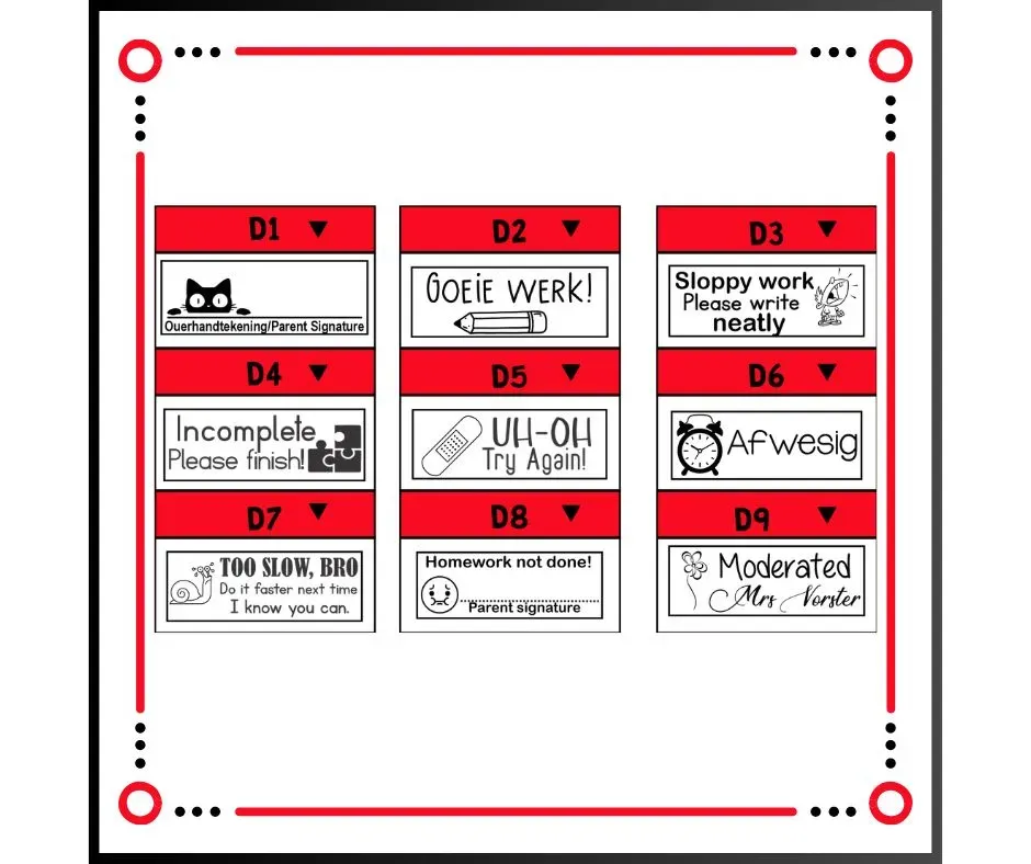 Teacher Stamps for Marking, motivation and encouragement