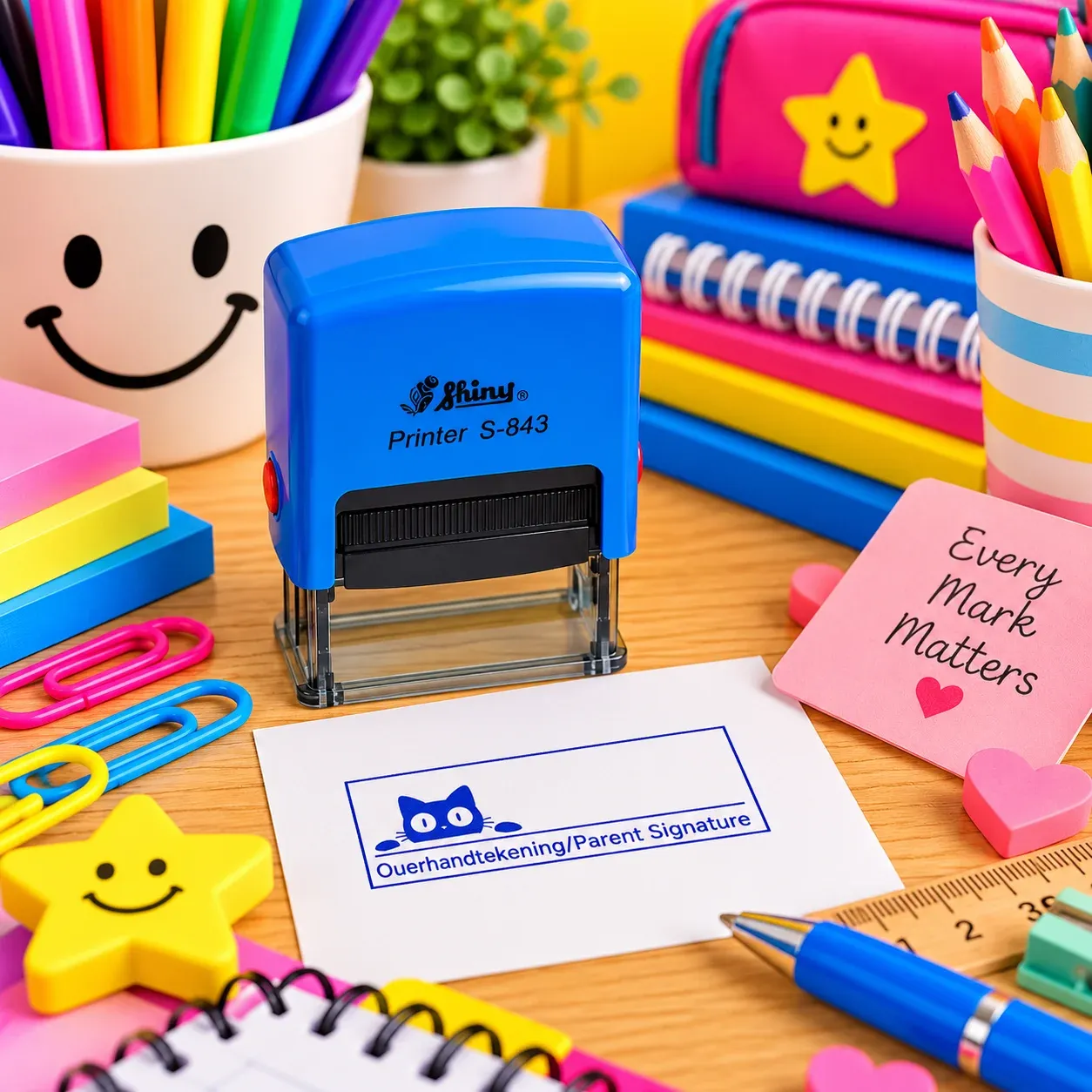 Shiny S-843 (48x17mm) teacher plus stamp Jozi Stamps webp