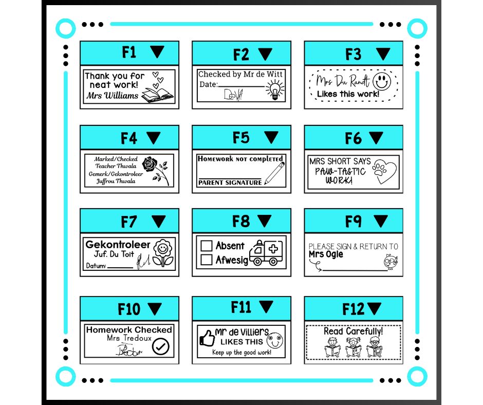Rectangular Stamps (58x22mm)