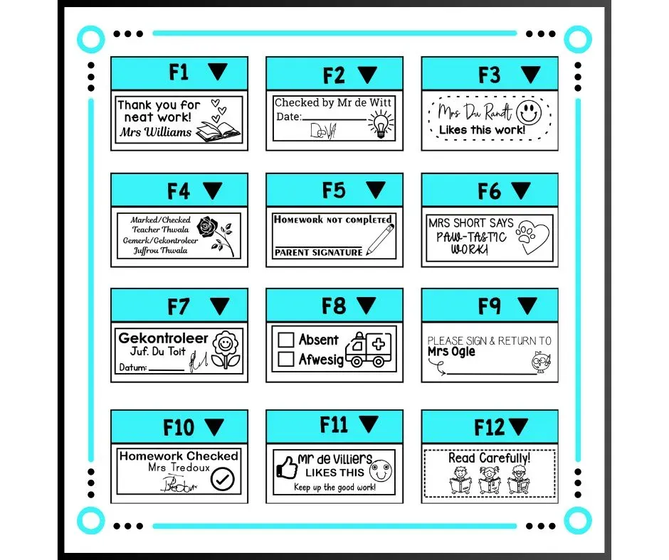 Teacher Grading and Encouragement Stamps 