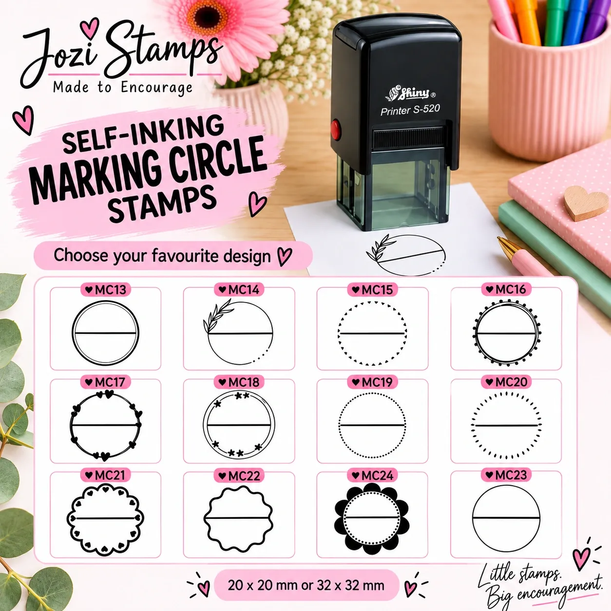 Self-Inking Teacher Marking Circles Jozi Stamps Webp