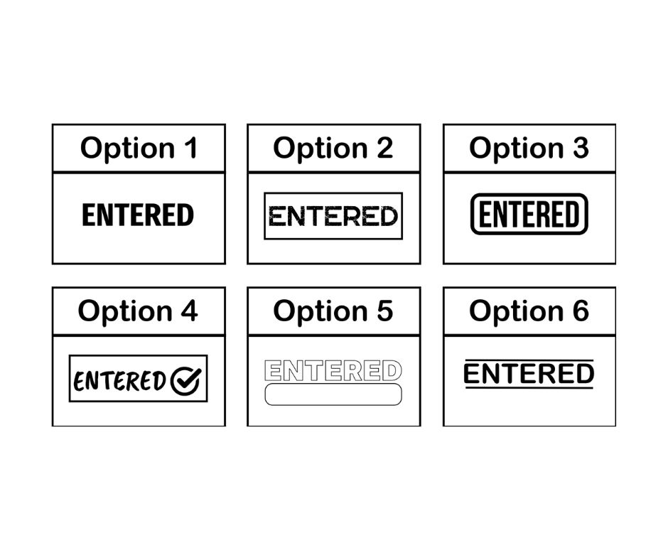 Entered Stamps Entered Stamps