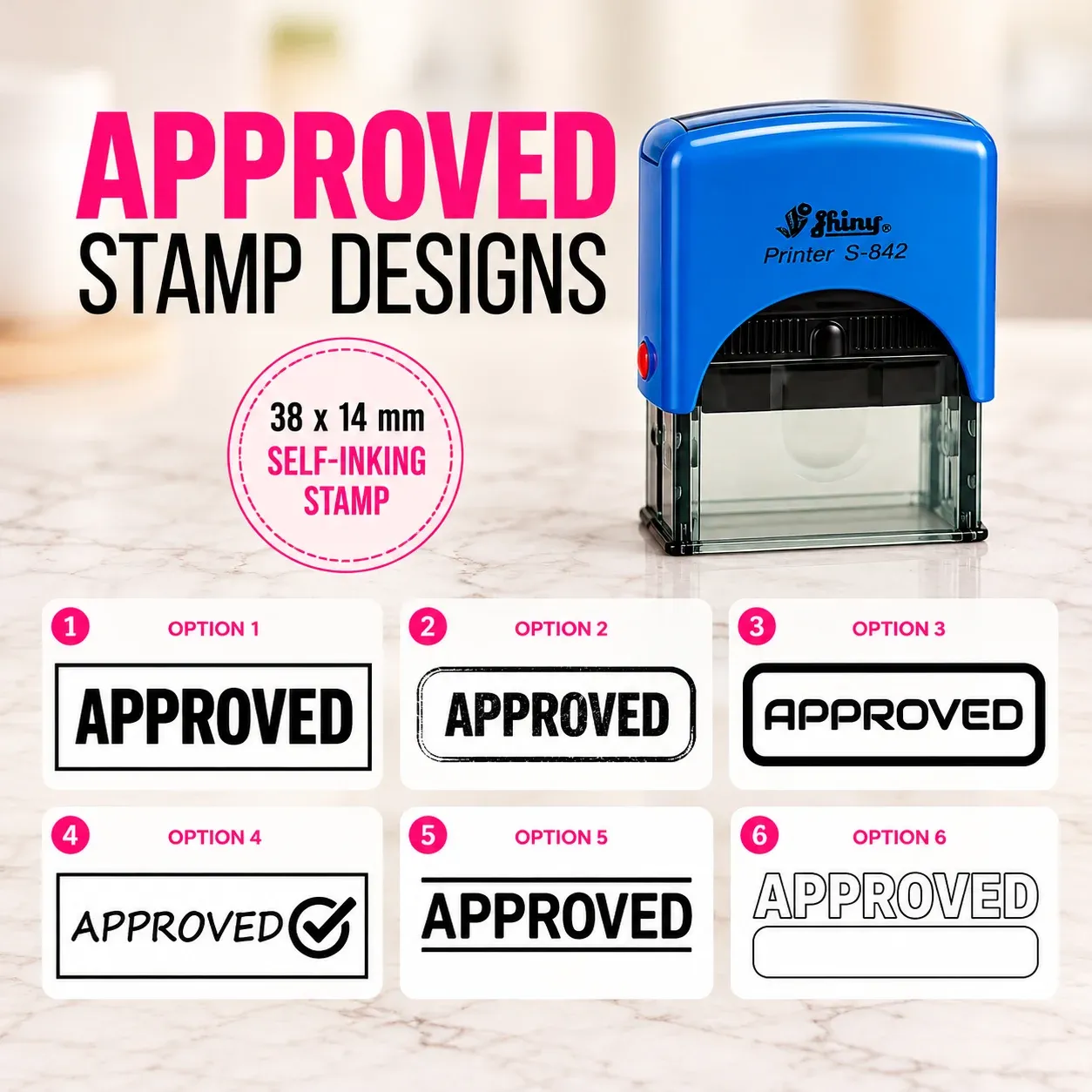Shiny S842 APPROVED stamp Jozi Stamps webp