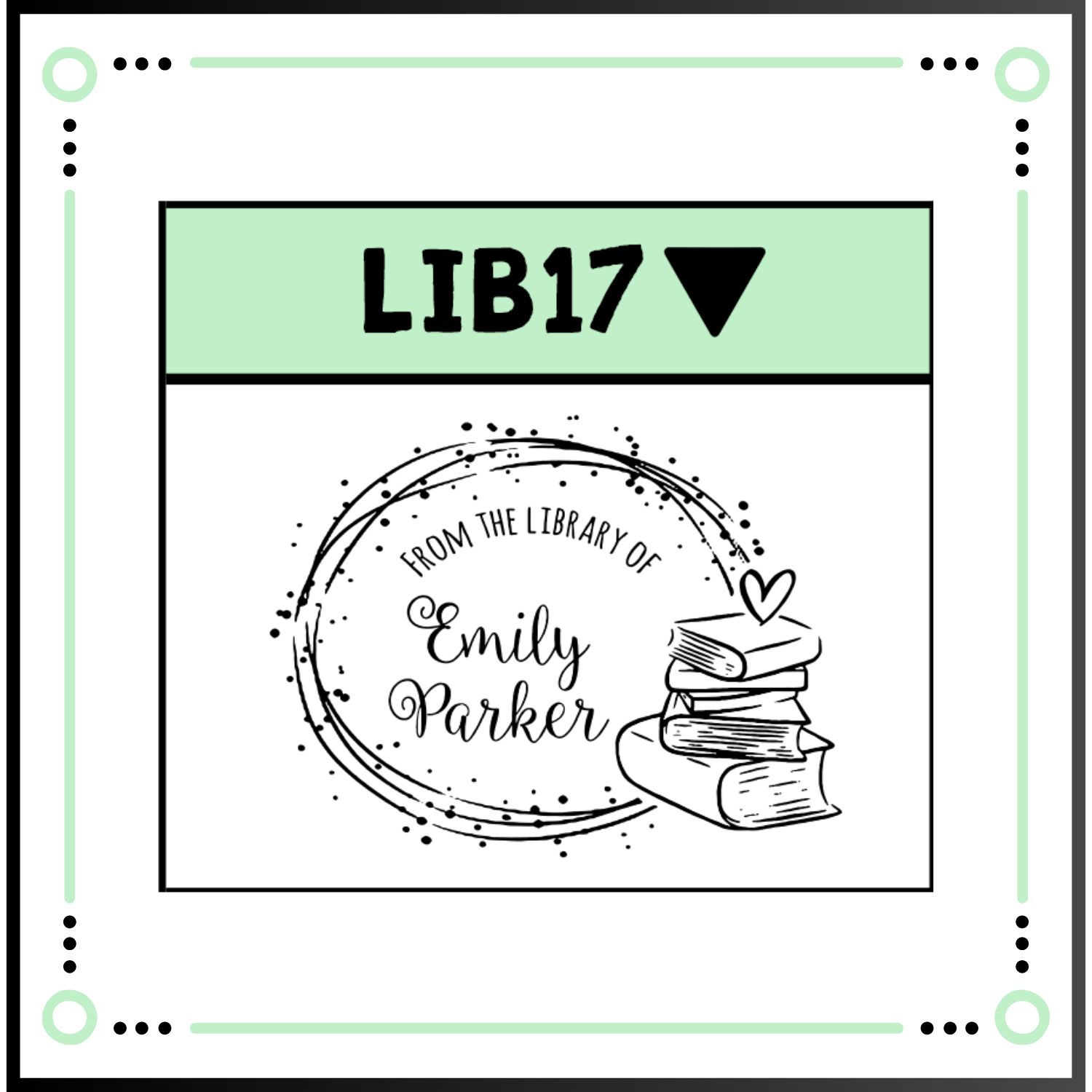 56x33mm Library Stamps