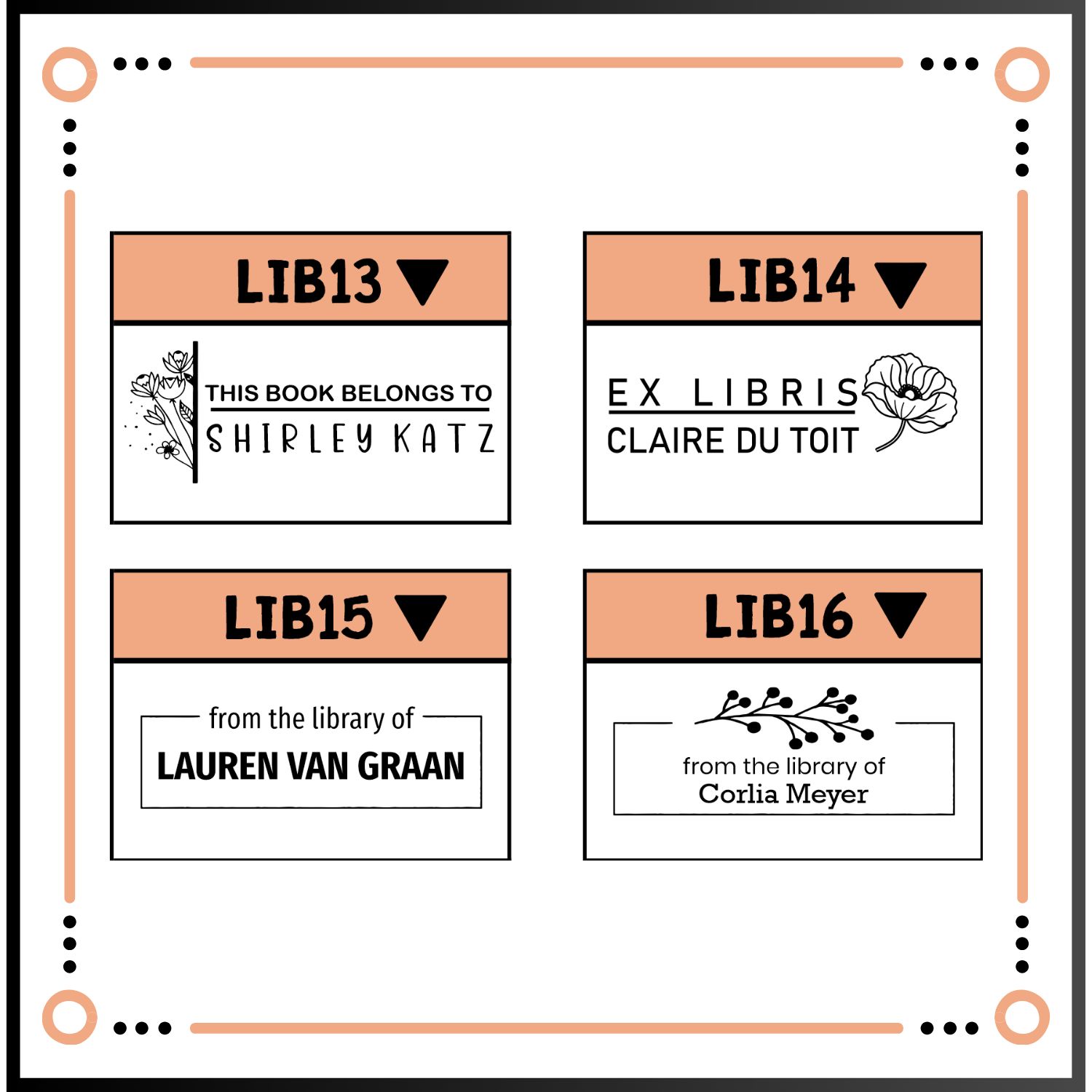 58x22mm Library Stamps