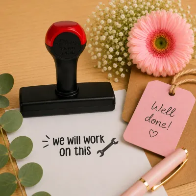 Plastic Duo Handle Teacher Stamps Jozi Stamps webp