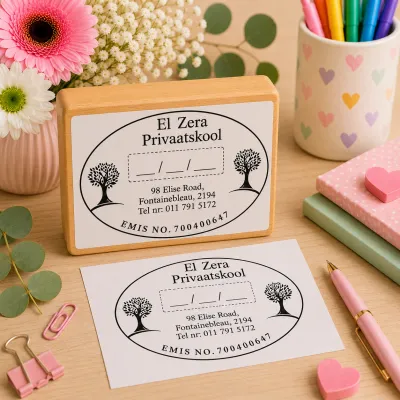 Wooden write in date School Stamps 60x40mm Jozi Stamps webp