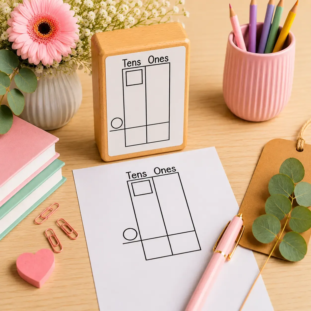 Wooden Addition and Subtraction Stamp Jozi Stamps webp