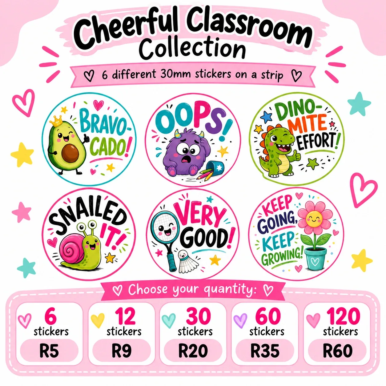 Teacher Reward Stickers Jozi Stamps