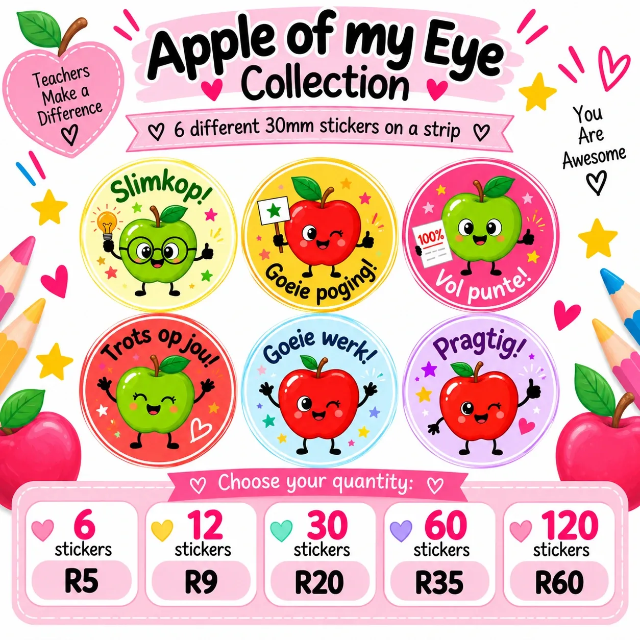 Teacher Reward Stickers Jozi Stamps webp