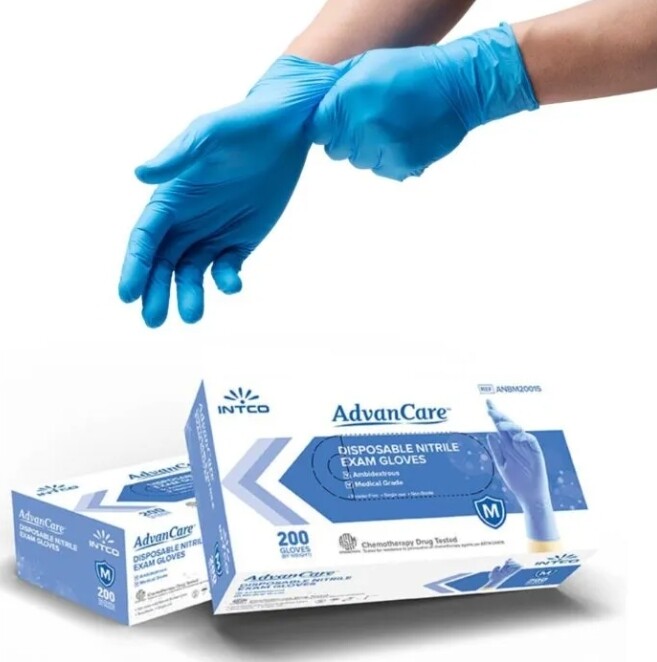 AdvanCare Disposable Medical Nitrile Gloves Size XS to XL