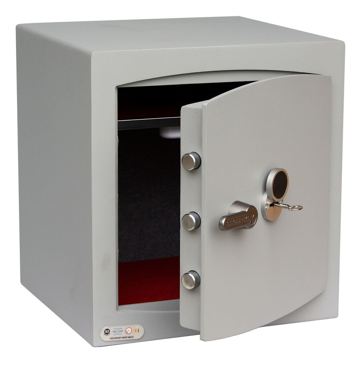 MINI VAULT SILVER 3 KEYLOCKING LOCKING SAFE