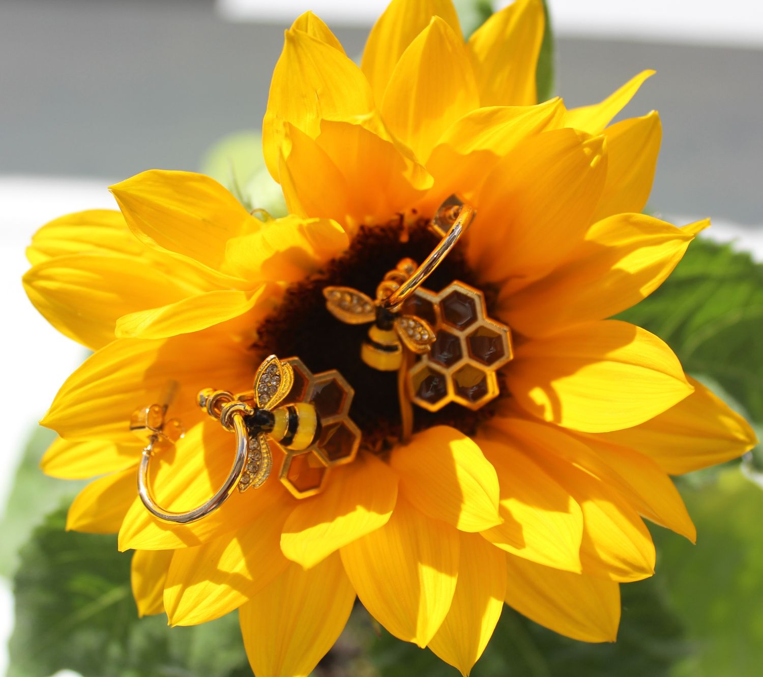 Honeycomb Elegance Collection ~ Zinc Alloy Handcrafted Earrings 