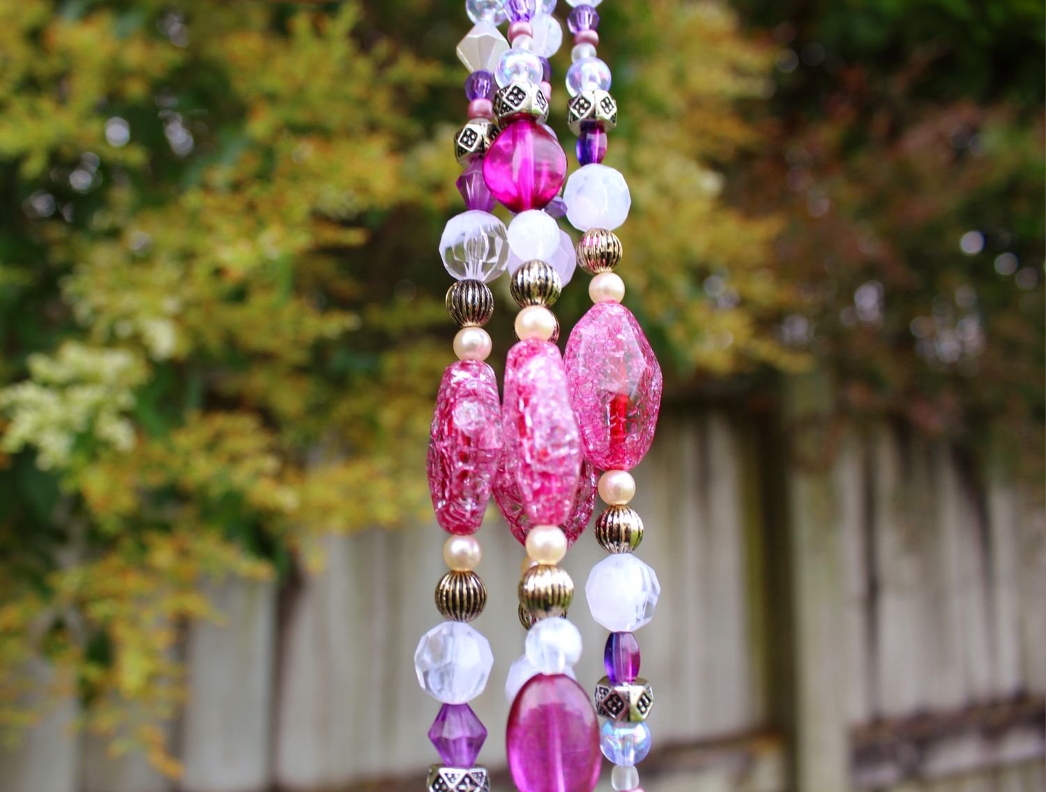 Iridescent Bloom Collection ~ Beaded Handcrafted Suncatcher
