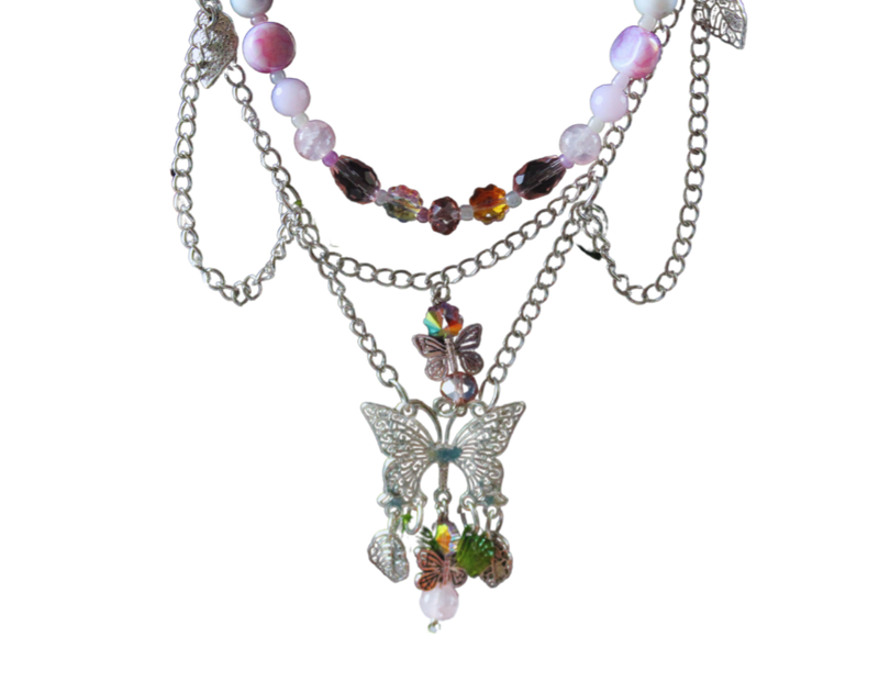 Crystalline Butterfly Necklace