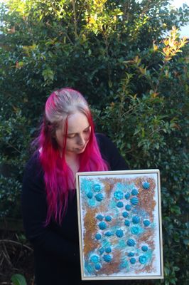 Original Textured Artwork &#39;Sun-kissed Tide&#39; by New Zealand Artist Jazaeith Blossom