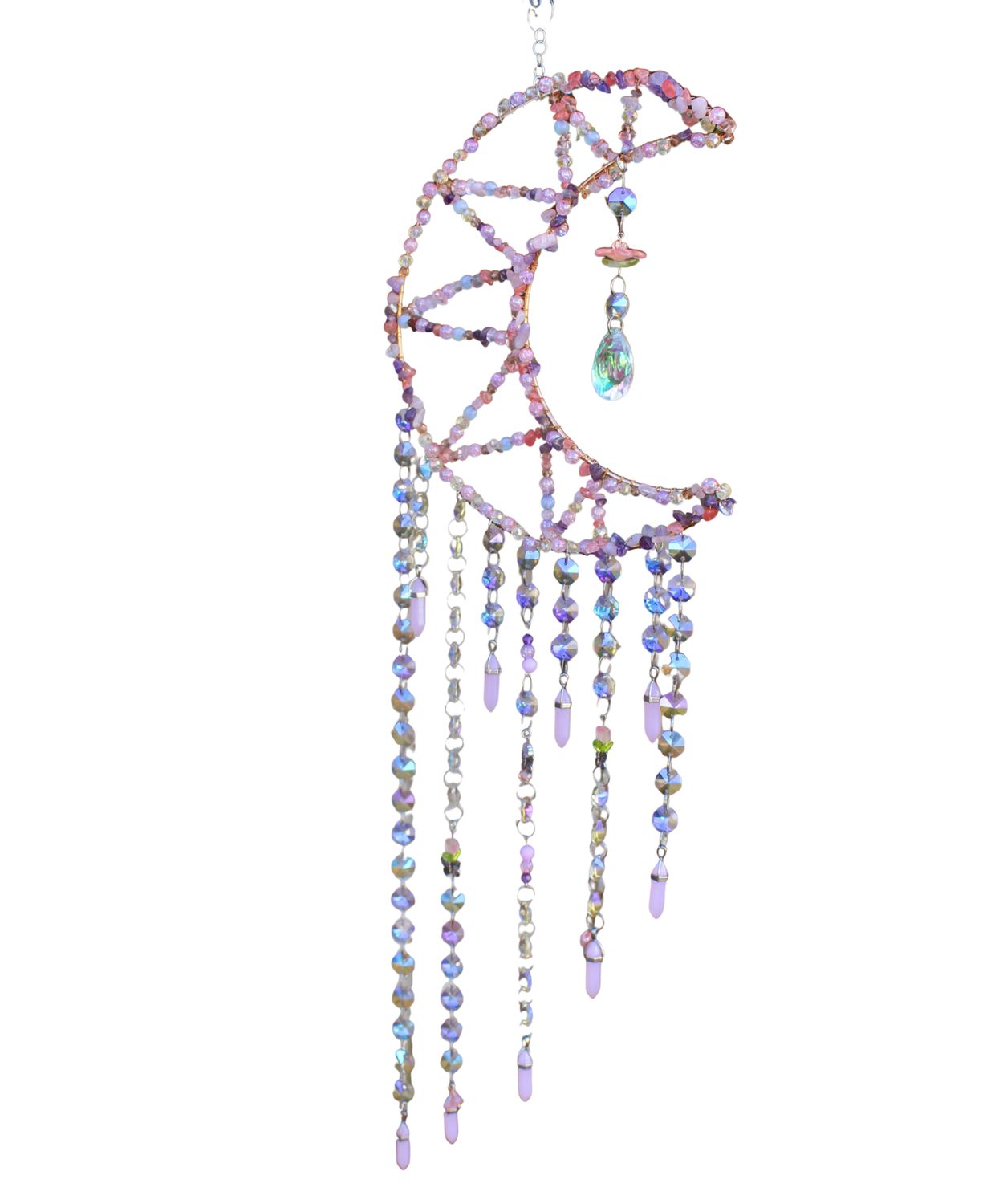Rose Quartz Moonbeam Suncatcher 65x20cm