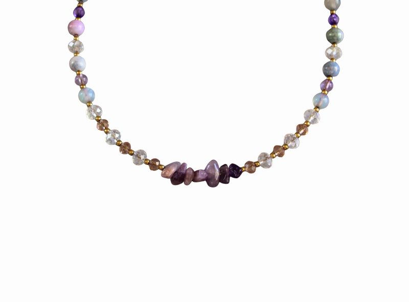 Pixie Amethyst Drop Choker Necklace