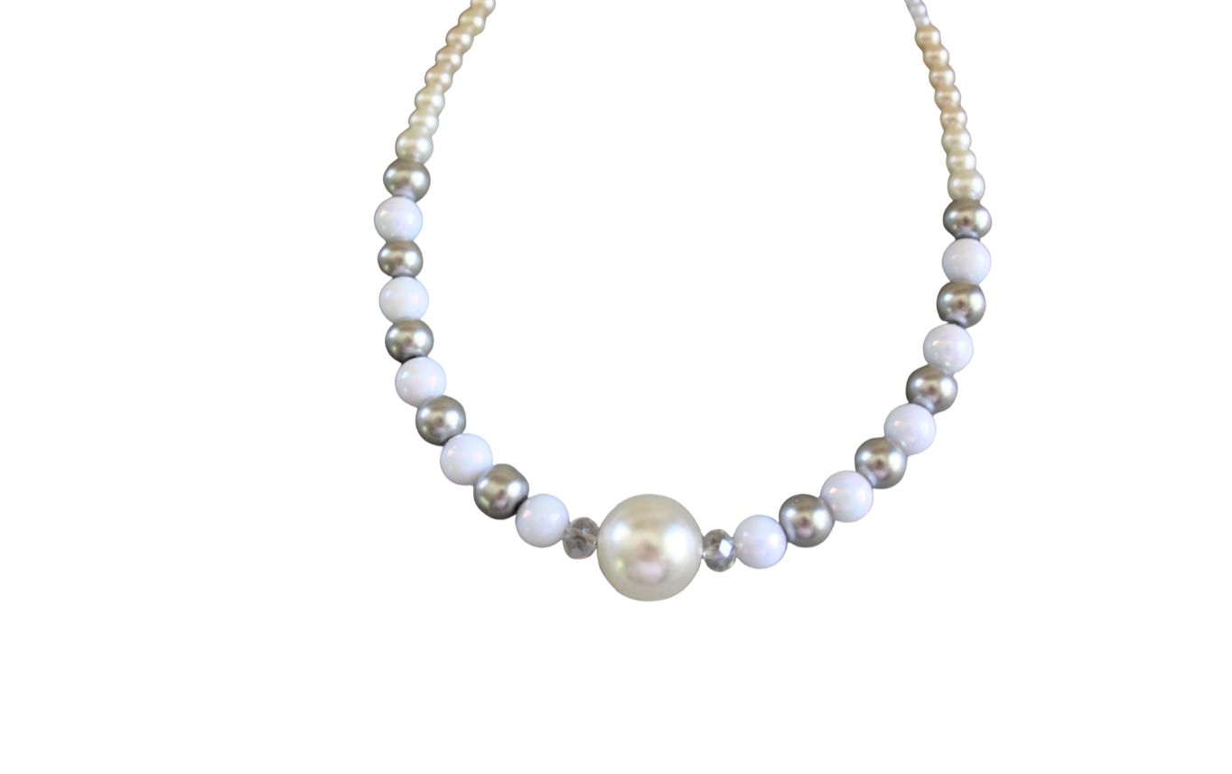 Mother of Pearls Choker Necklace