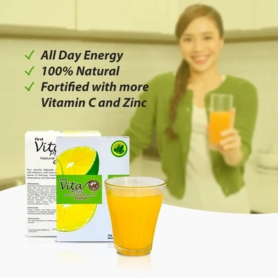 First Vita Plus Natural Health Drink ™ Dalandan Gold Booster Pack