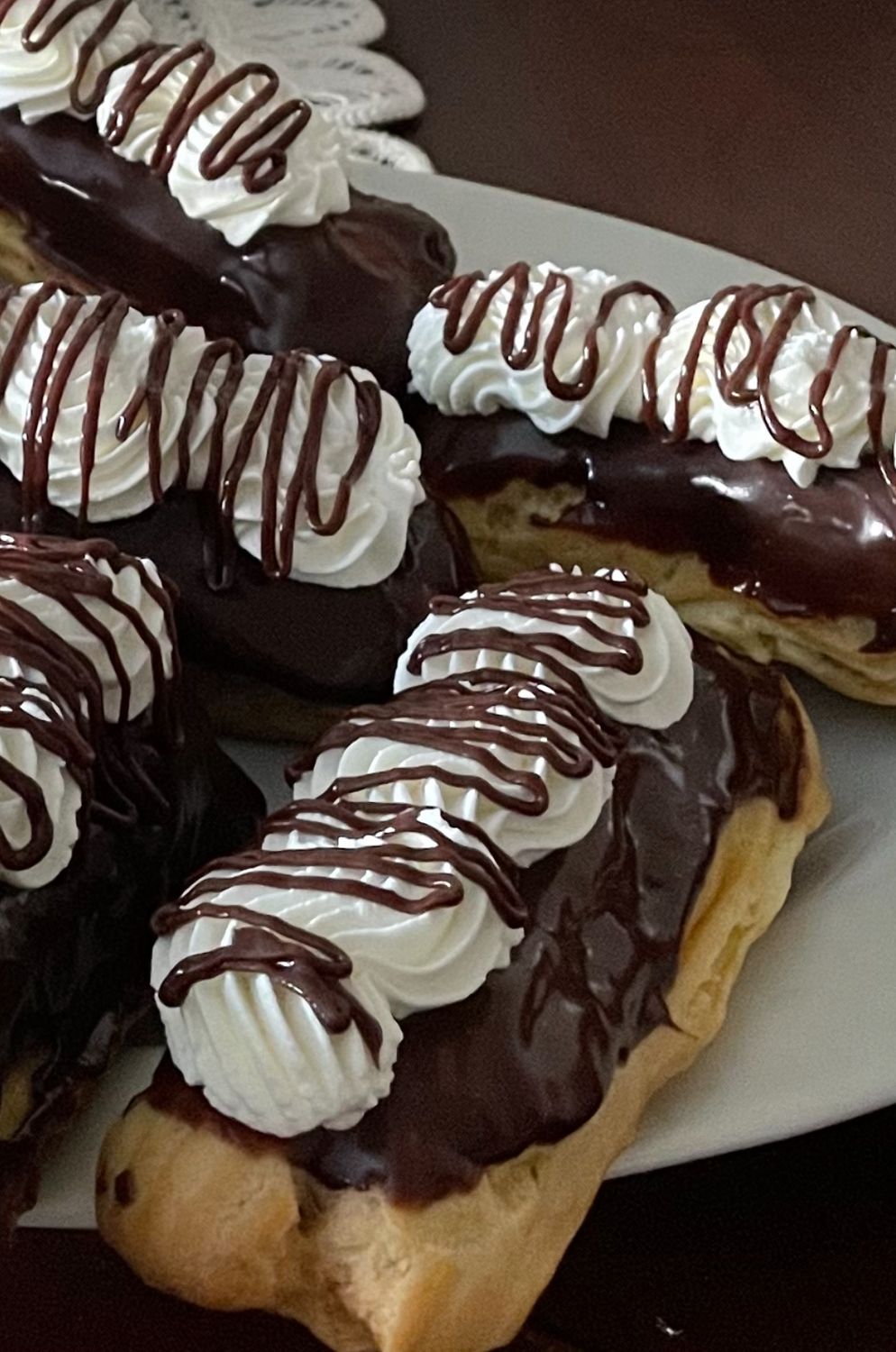 Chocolate eclairs