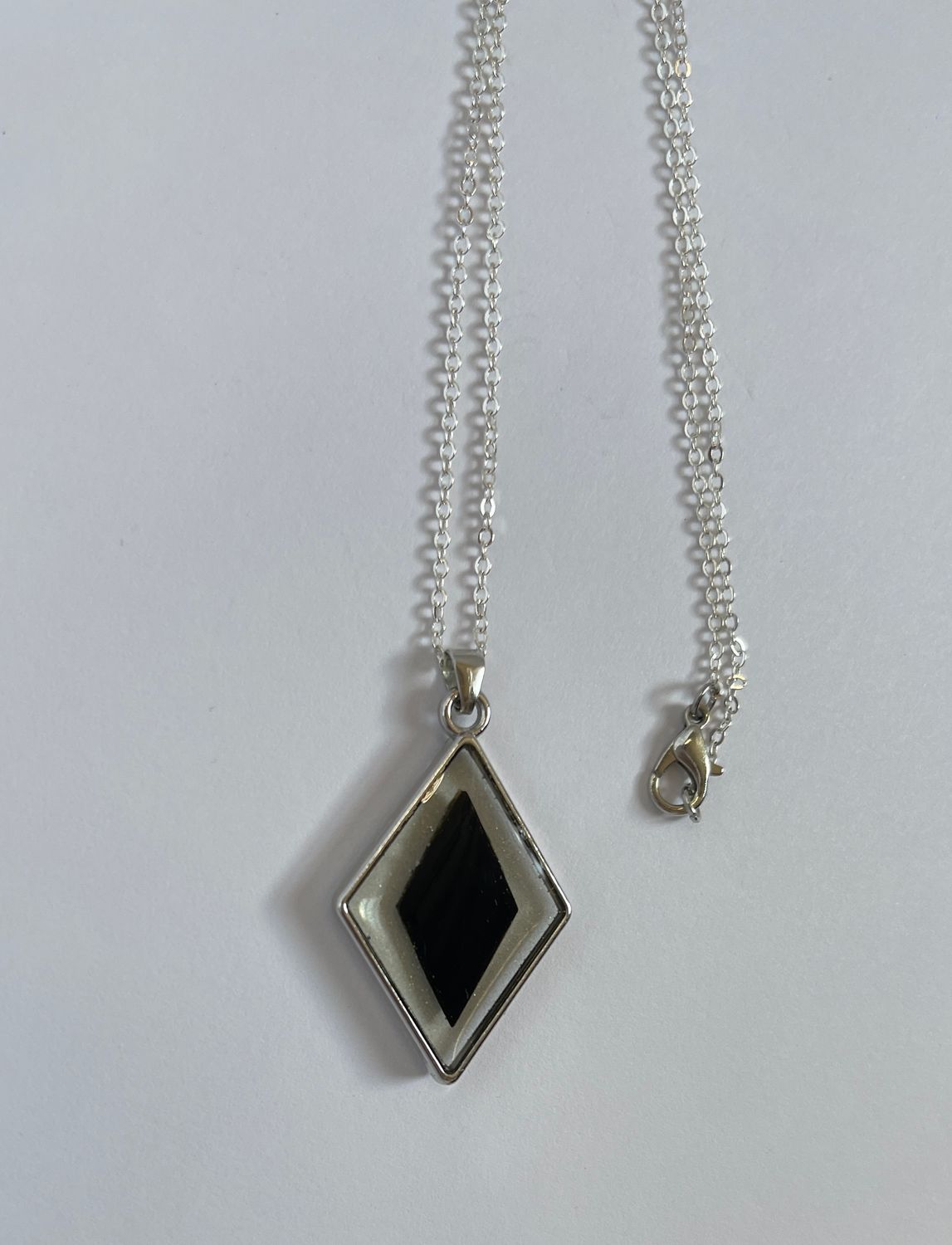 Noir Radiance Pendant | Black Tourmaline Crystal | Metal Bezel &amp; Resin Jewelry | Grounding &amp; Protection Energy | Empowering Gift