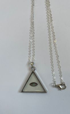 Serenity Triangular Abalone Shell Charmed Necklace