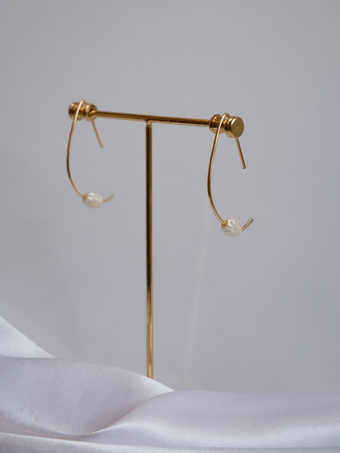 Ivory Pearl Hook Earrings- Handcrafted Ivory Pearl Earrings with 14k Gold-Plated Hooks
