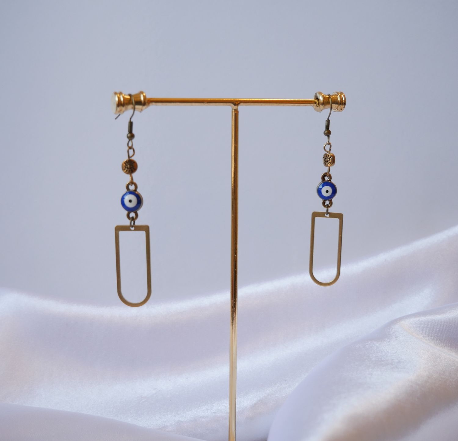 Eye See You Bronze Earrings | Evil Eye Jewelry | Boho Protection Earrings | Handmade Bronze Dangle Earrings | Spiritual Gift for Her