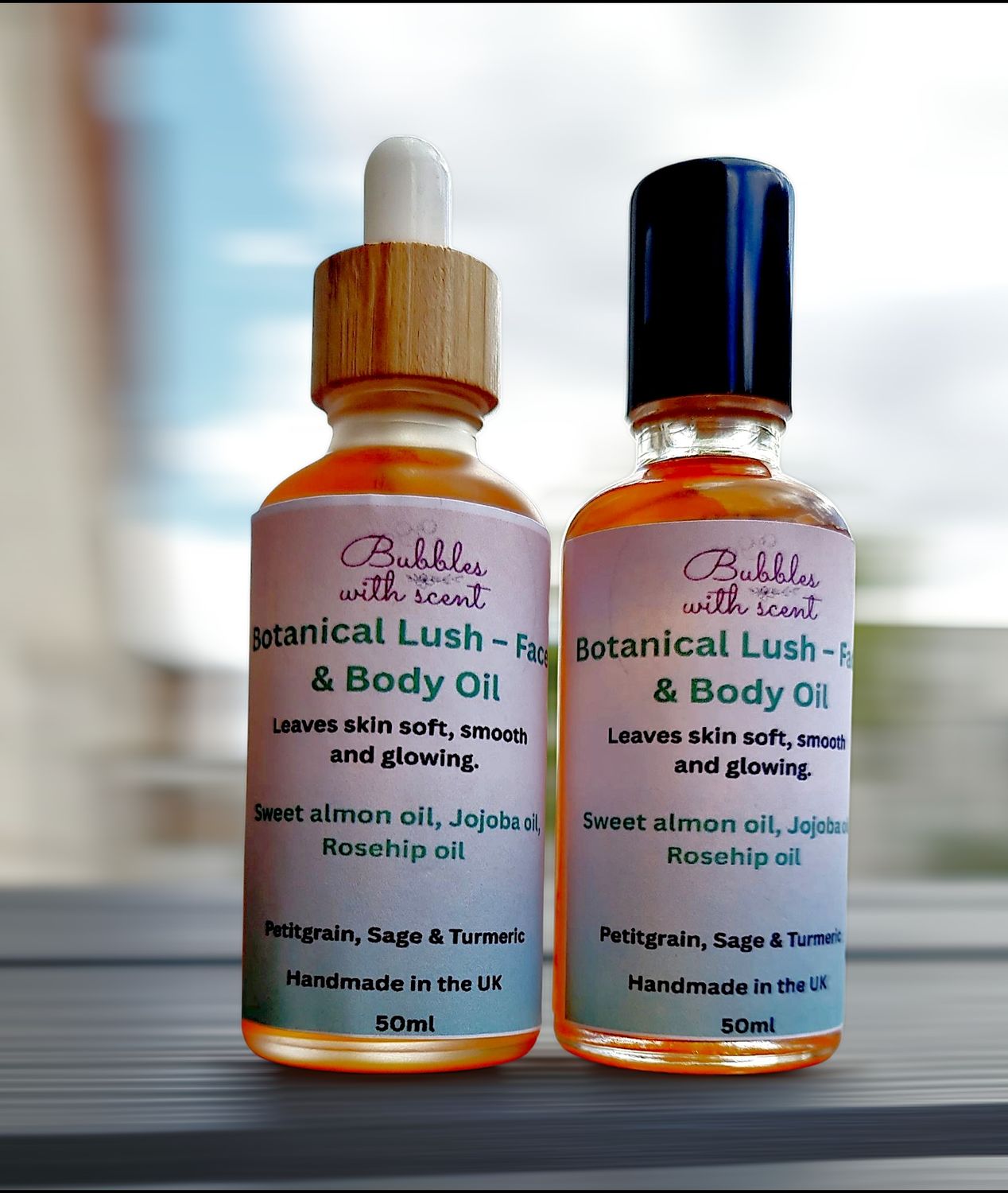 Botanical Lush – Natural Face &amp; Body Oil with Frankincense, Ylang-Ylang &amp; Geranium for Glowing Skin