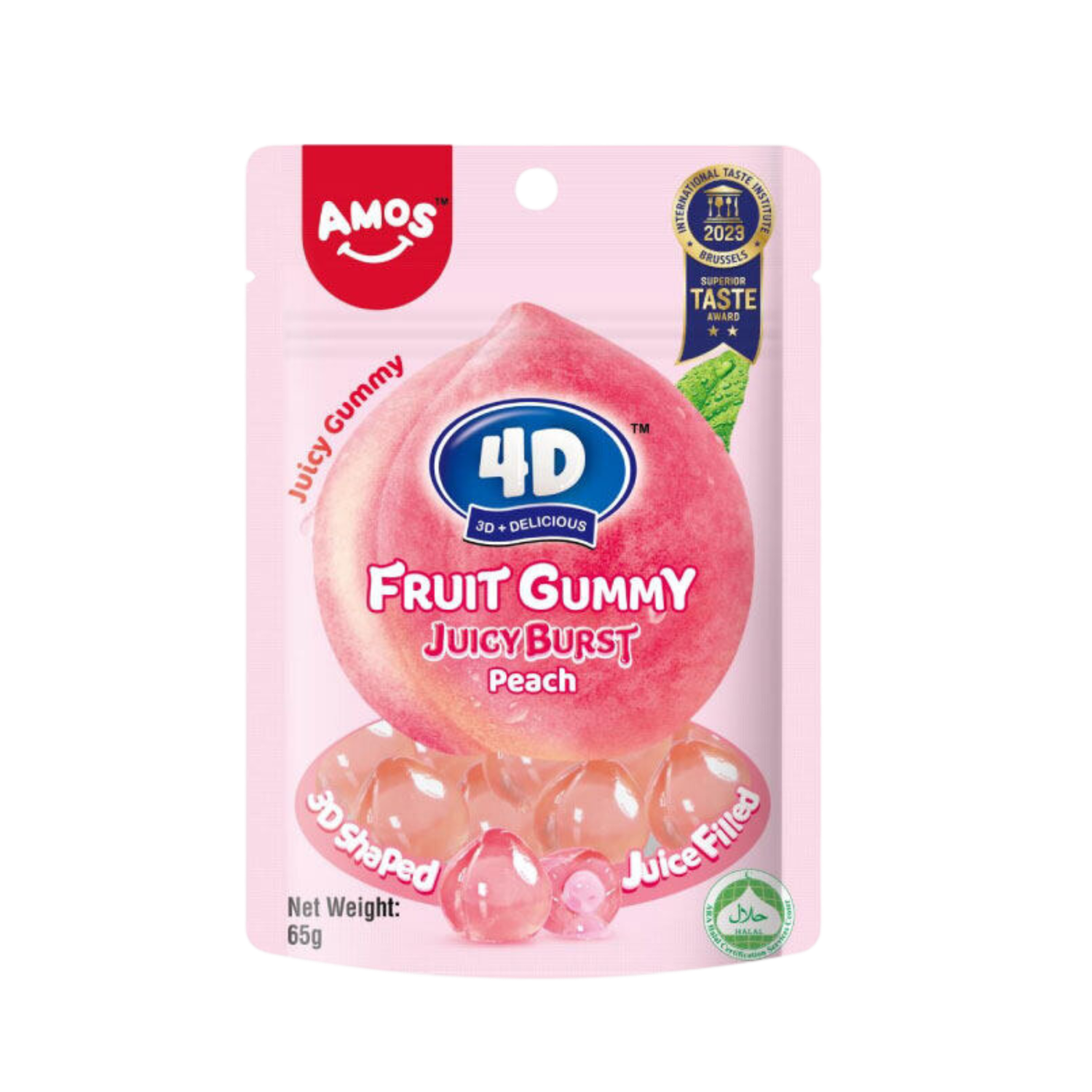 4D Peach Juice Filled Gummies