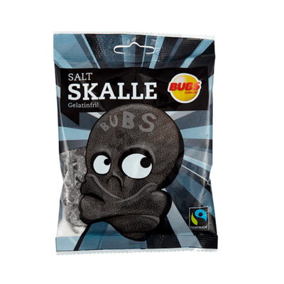 BUBS Godis Salty Skalle Liquorice Skulls Candy