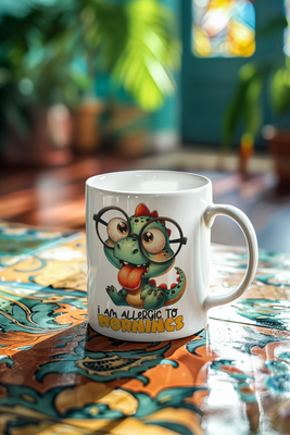 Allergic to Mornings Funny Mug 2
