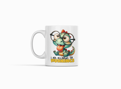 Allergic to Mornings Funny Mug