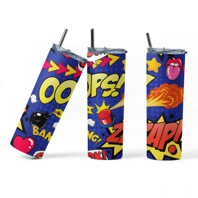 COMIC Vibes 20 oz Stainless-Steel Skinny Tumbler 2
