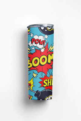 COMIC Vibes 20 oz Stainless-Steel Skinny Tumbler 9