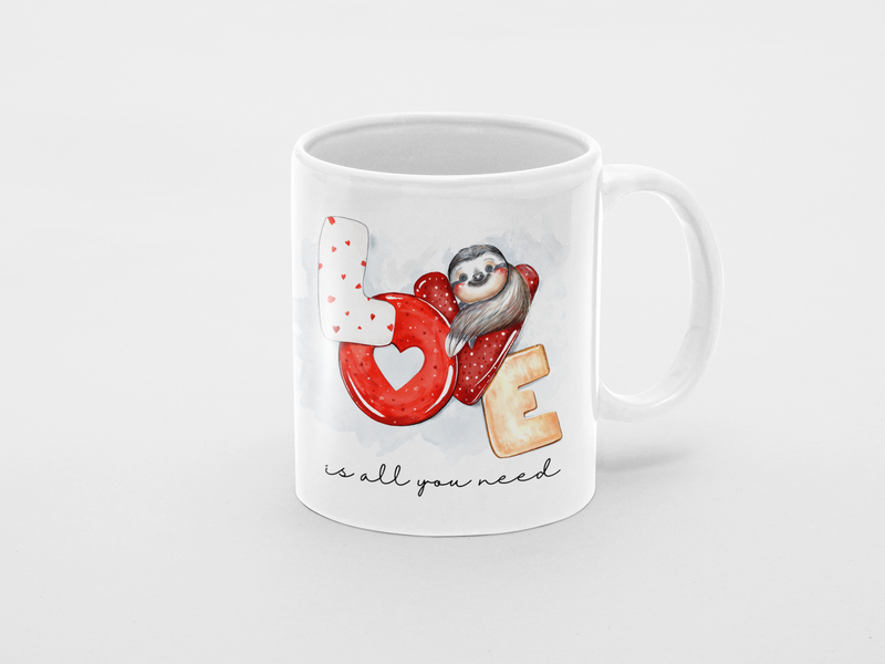 LOVE Mug &amp; Coaster Set - Beatles Lyrics Design 9