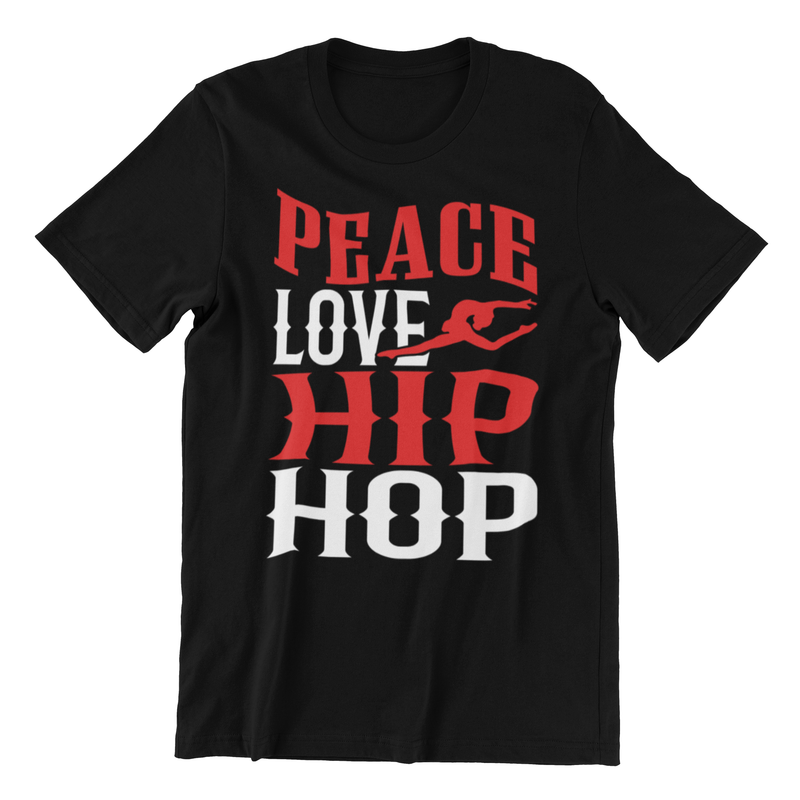 RETRO Style Adult T-Shirt - Peace Love and Hip-Hop