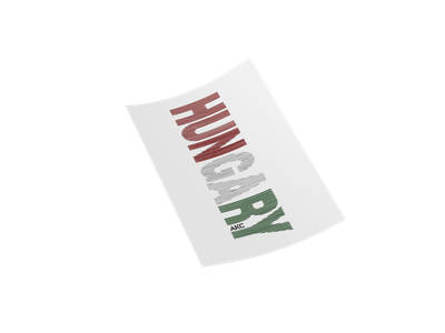 HUNGARY Sliced font Iron on Decal - Vibrant Colors