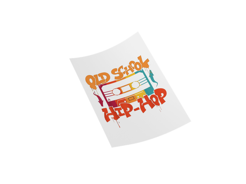 Old-School Hip-Hop Iron on Decal