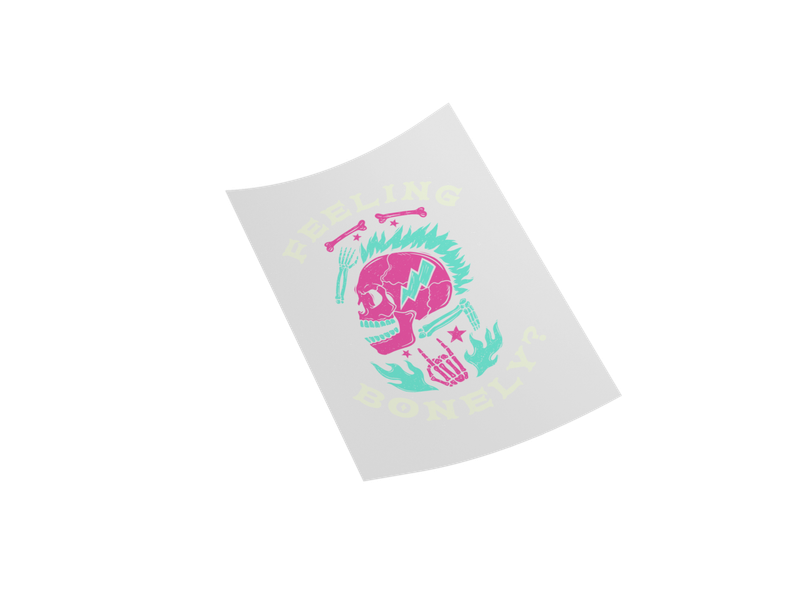 Feeling Bonely Funny Iron on Decal