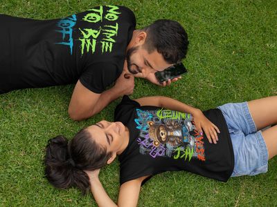 AKC No Time to Be Soft Urban Streetwear T-Shirt and Tote Bag Set, assorted colors.