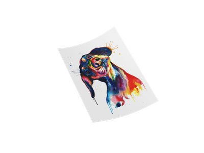 Color Splash Beagle DTF Decal - Original Design with Colorful Finish 11&quot;