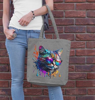 Color Splash Cool Tote Bag 15&quot;x16&quot; - Stylish and Spacious Carryall