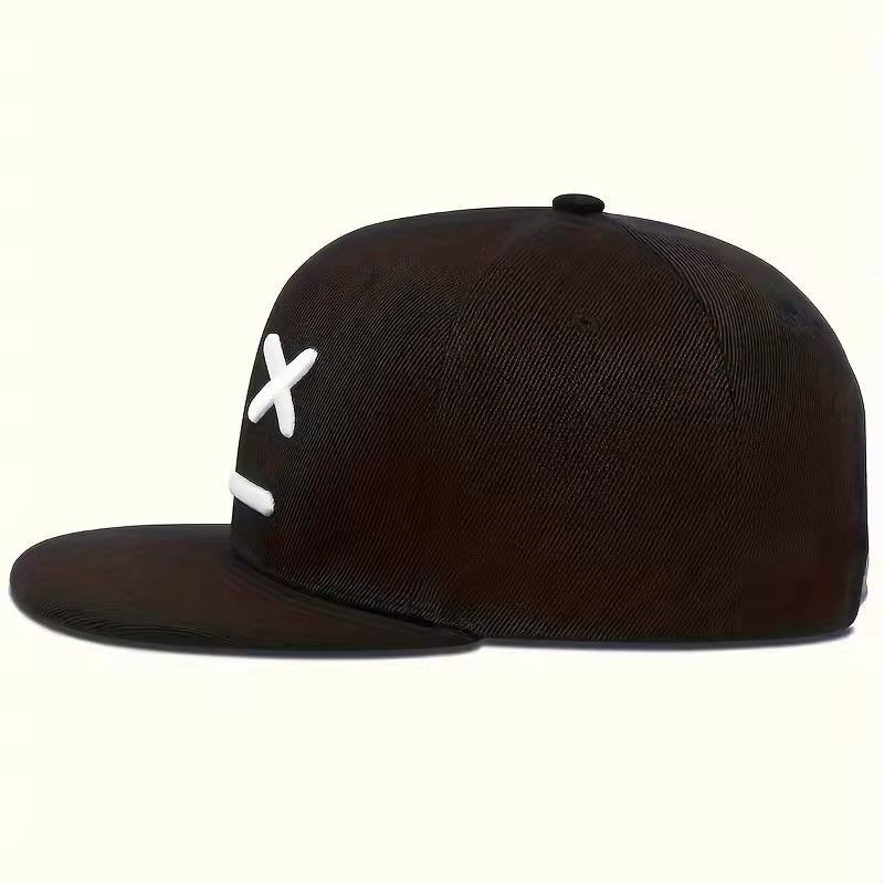 Trendy Smiling Face Embroidery Baseball Cap - Adjustable Hip Hop Hat