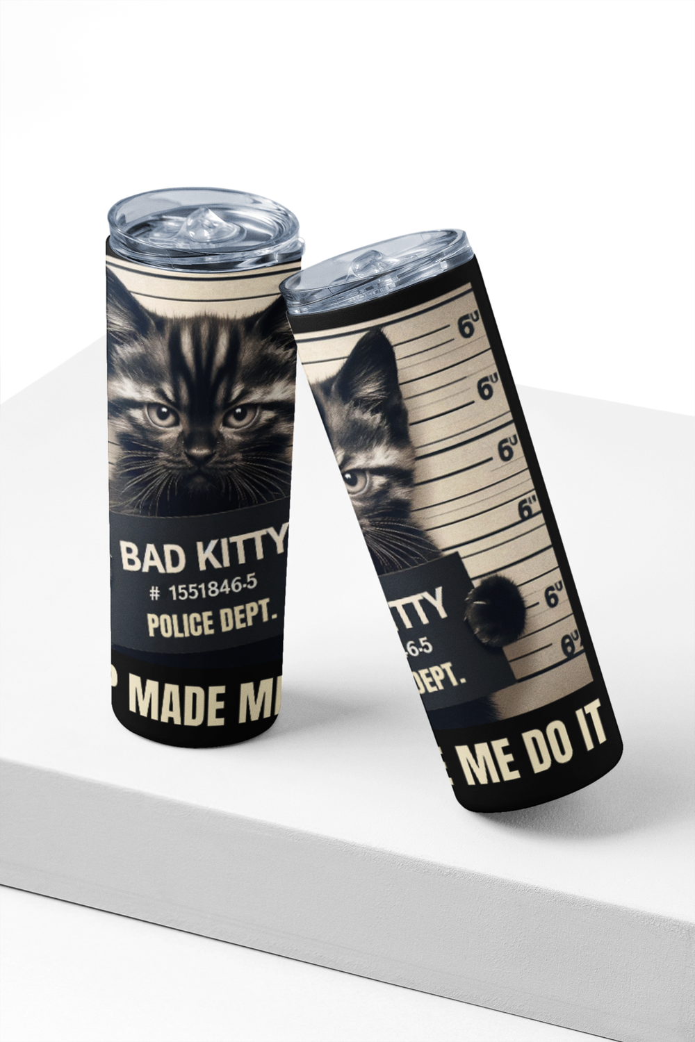 Bad Kitty Funny 20 oz Stainless Steel Tumbler - Perfect Gift