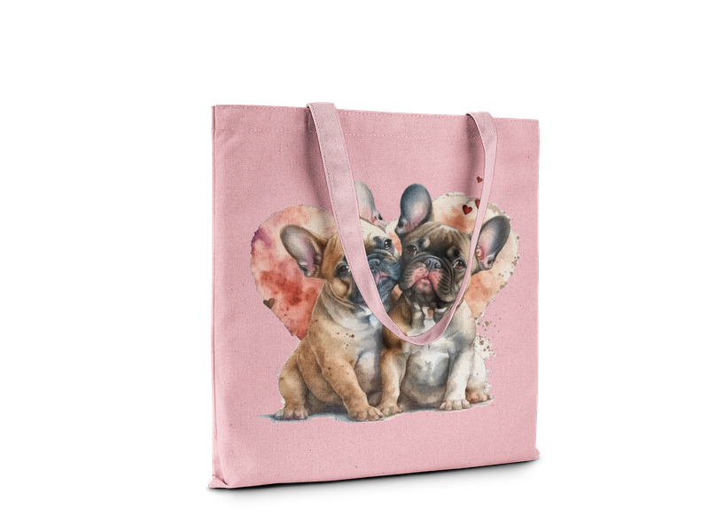 Puppy Love French Bulldog Tote Bag